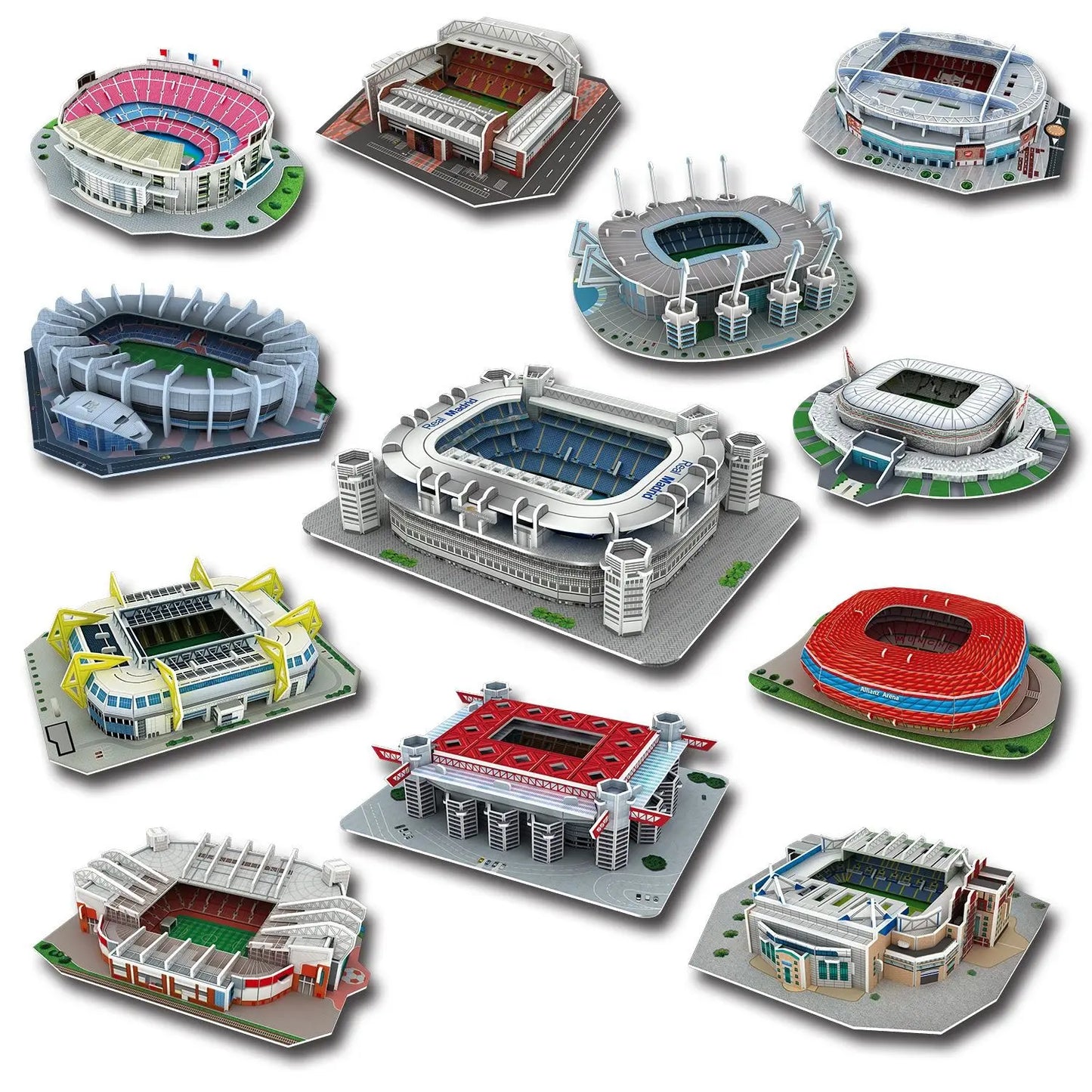 Miniature Football Field 3D 3D Wooden Football Stadium Puzzle – DIY Miniature Sports Arena Model for Football Fans