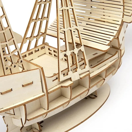 3D Wooden Sailboat Puzzle