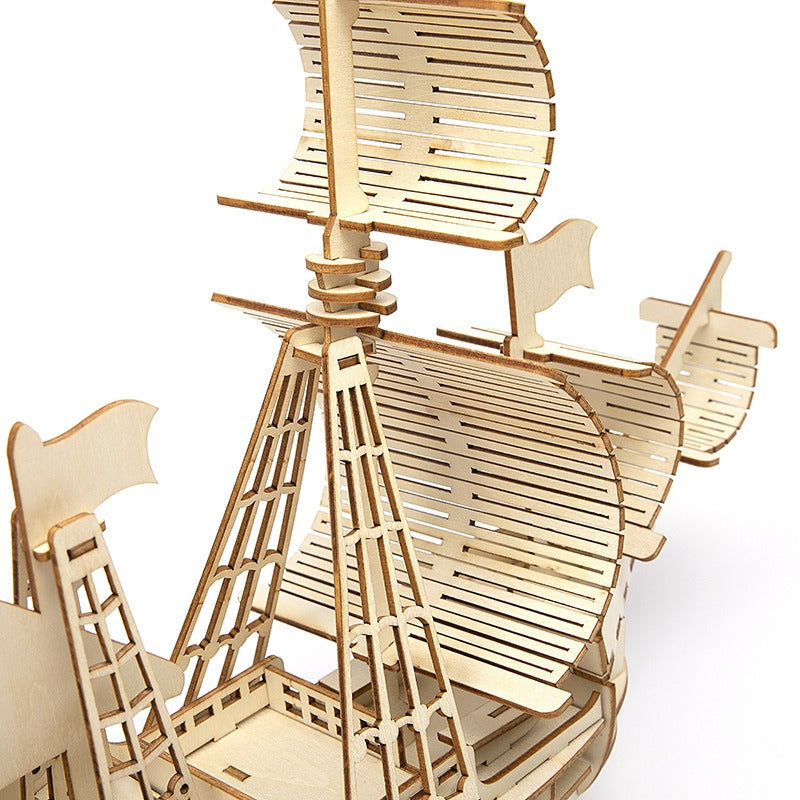 3D Wooden Sailboat Puzzle